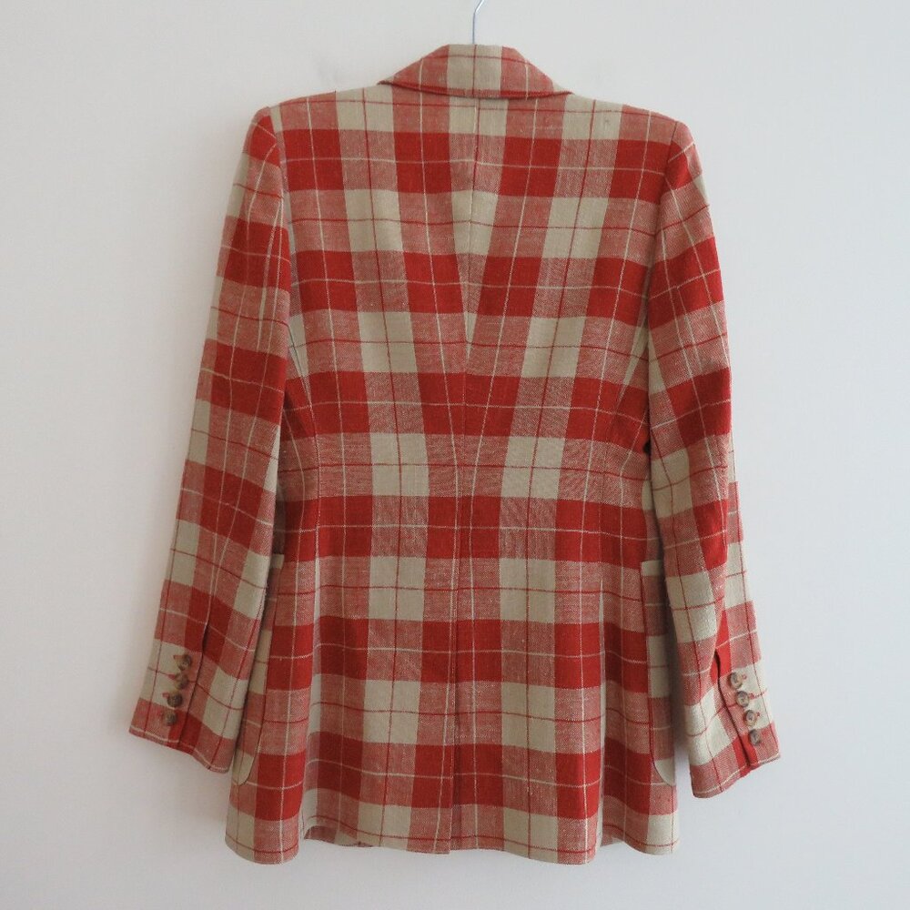SMYTHE Patch Pocket Birkin Blazer in Rust Spring Tweed - Women's Size US 6 - Picture 12 of 16